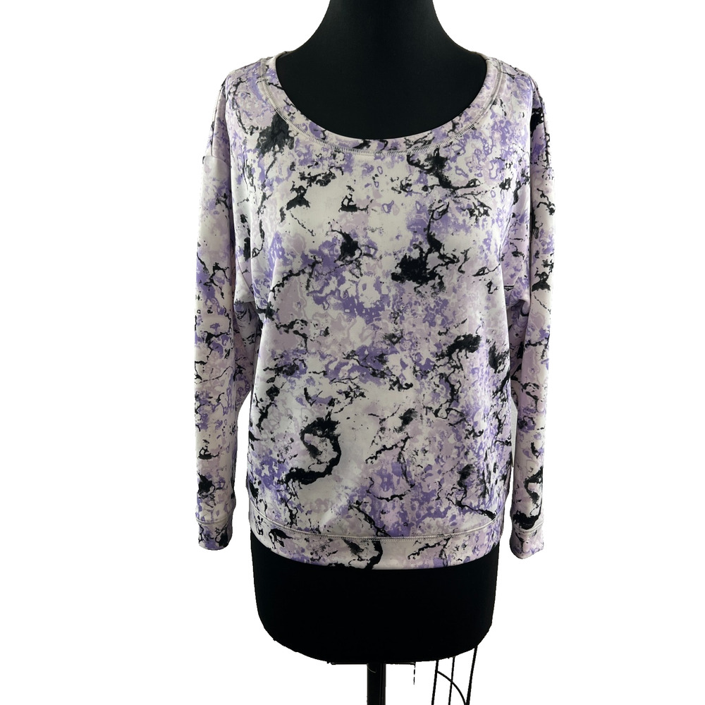 Juicy Couture Marble Purple Pullover Sweater Top S Small UNIQUE $54